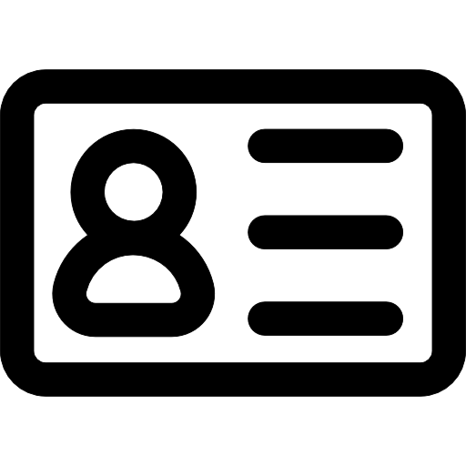 Personal business card outline